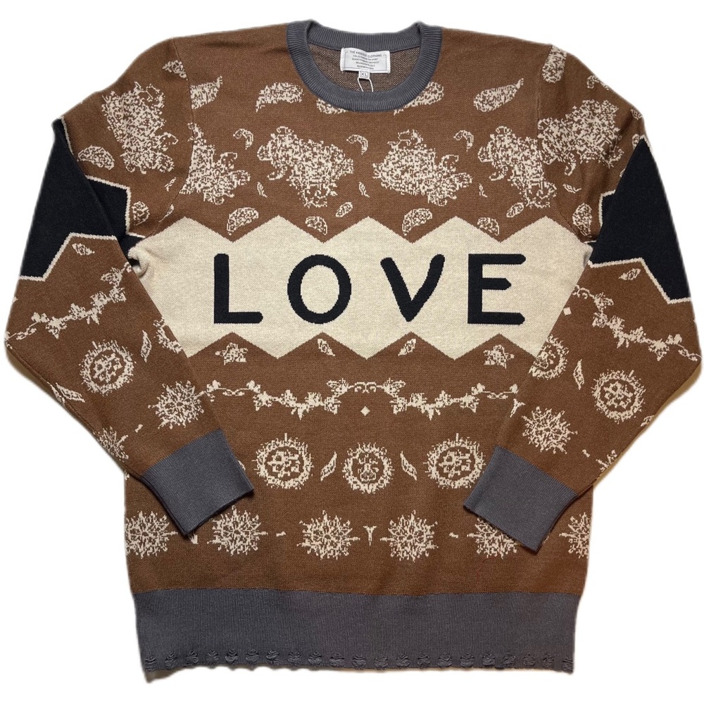 The Hideout Clothing Love Paisley Knit Holiday Sweater MENS XL 1 of 100 Made